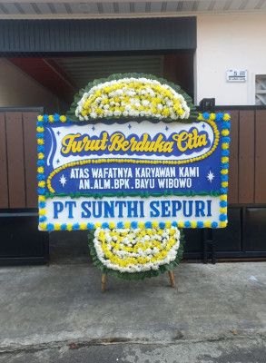Papan Bunga Duka di Lanto